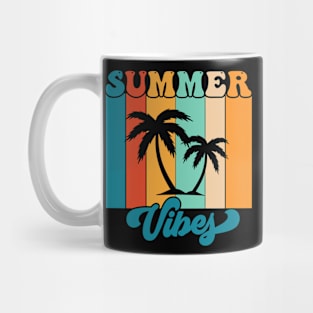 Summer Vibes | Colorful Stripes | T Shirt Design Mug